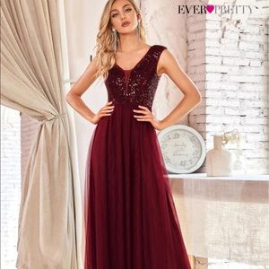Burgundy dress, brand new with tags.